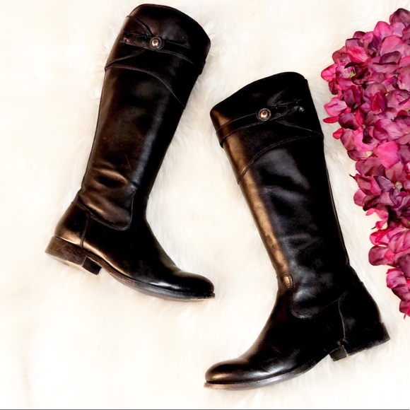 Frye Shoes - FRYE Black Leather Tall Boot